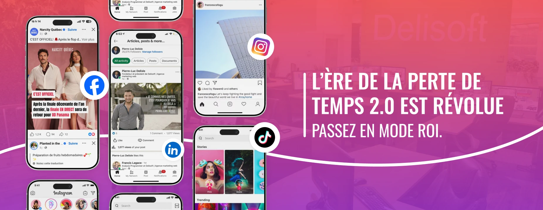 Gestion professionnelle des médias sociaux par Delisoft